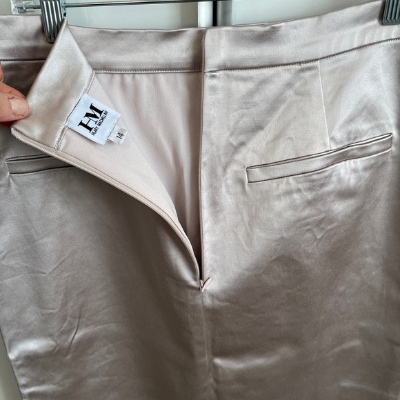 HILARY MACMILLAN NWOT Dusty Rose Split Front Seam Skirt Lined, Size 14 - Picture 10 of 13